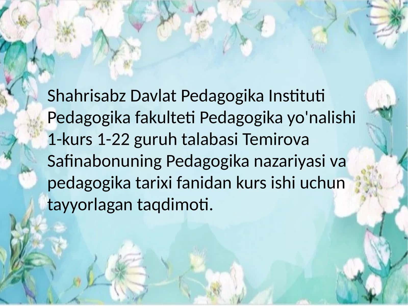 Mehribonlik uylari o'smirtarbiyalanuvchilarinibag‘rikenglikruhidatarbiyalash 1
