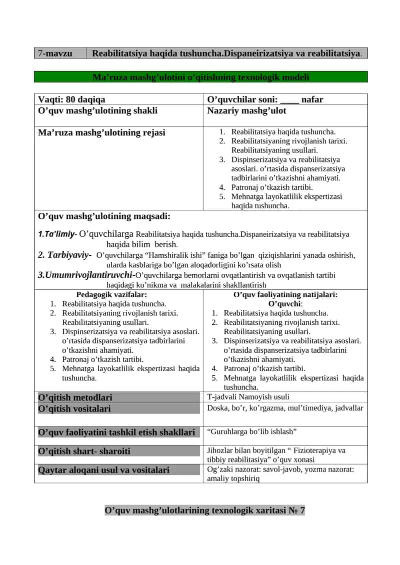 Reabilitatsiya haqida tushuncha 1