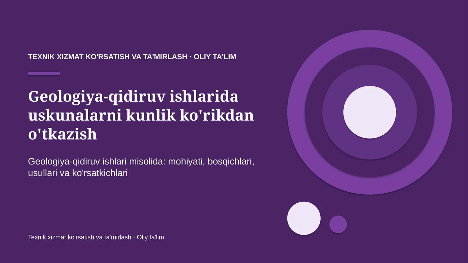 geologiya qidiruv ishlarida uskunalarni kunlik ko'rikdan o'tkazish 5114 1