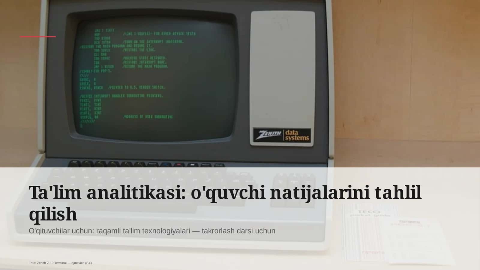Ta'lim analitikasi: o'quvchi natijalarini tahlil qilish 1