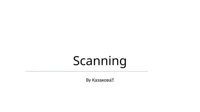 Scanning 1