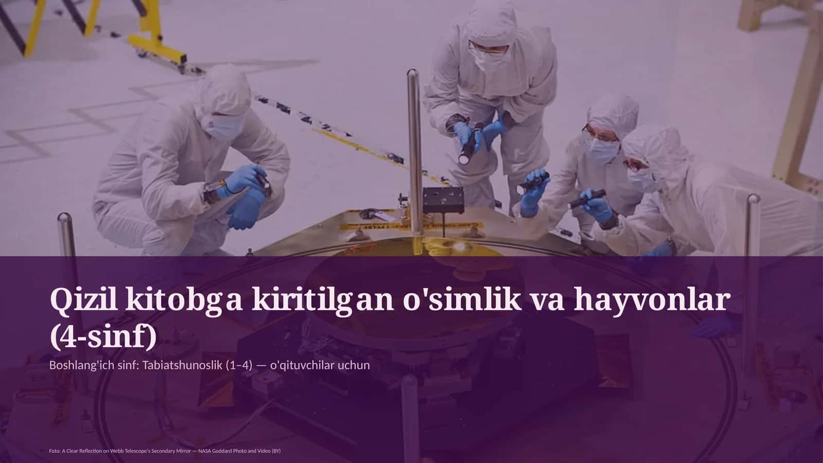 Qizil kitobga kiritilgan o'simlik va hayvonlar (4-sinf) 1