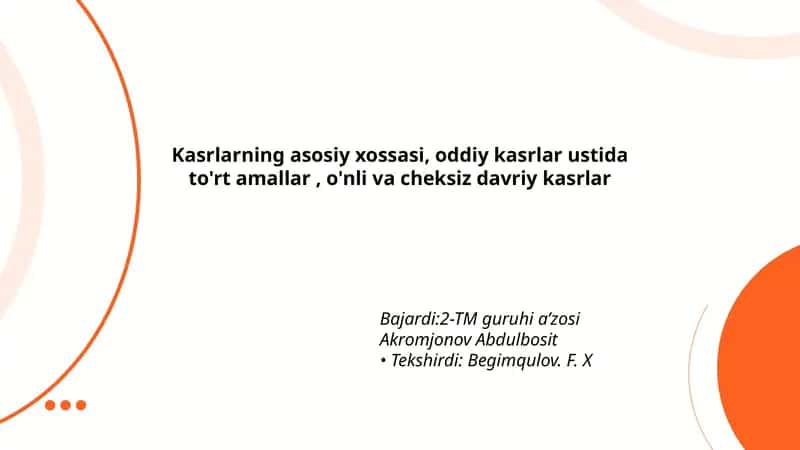 Kasrlar 1