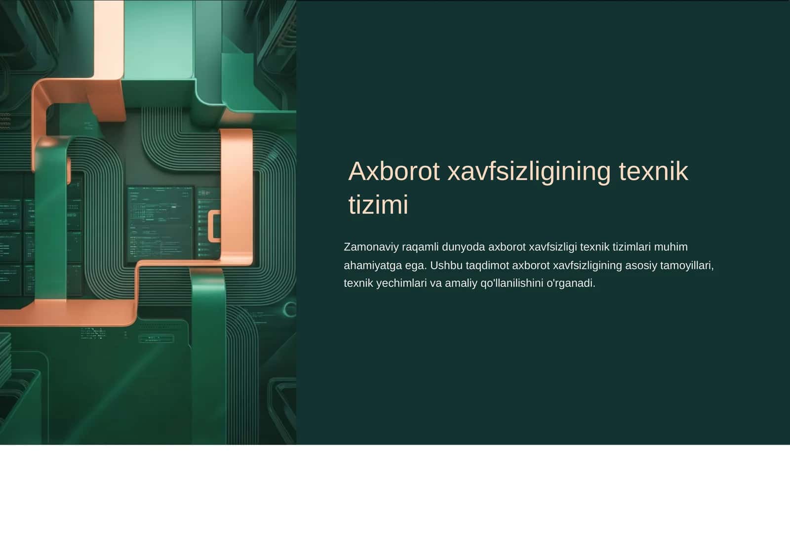 Axborot xavfsizligining texnik tizimi 1
