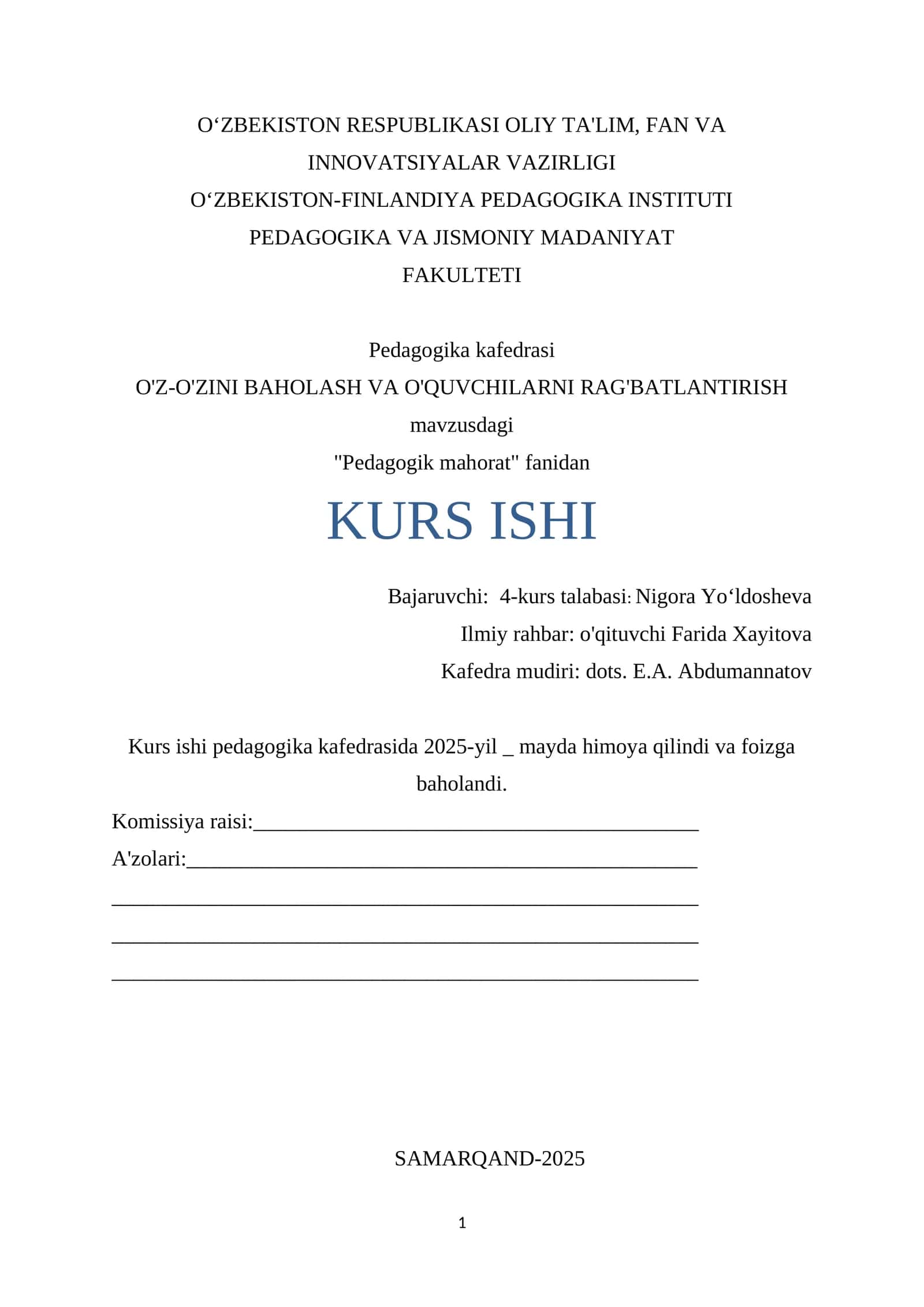 Pedagogik mahorat 1