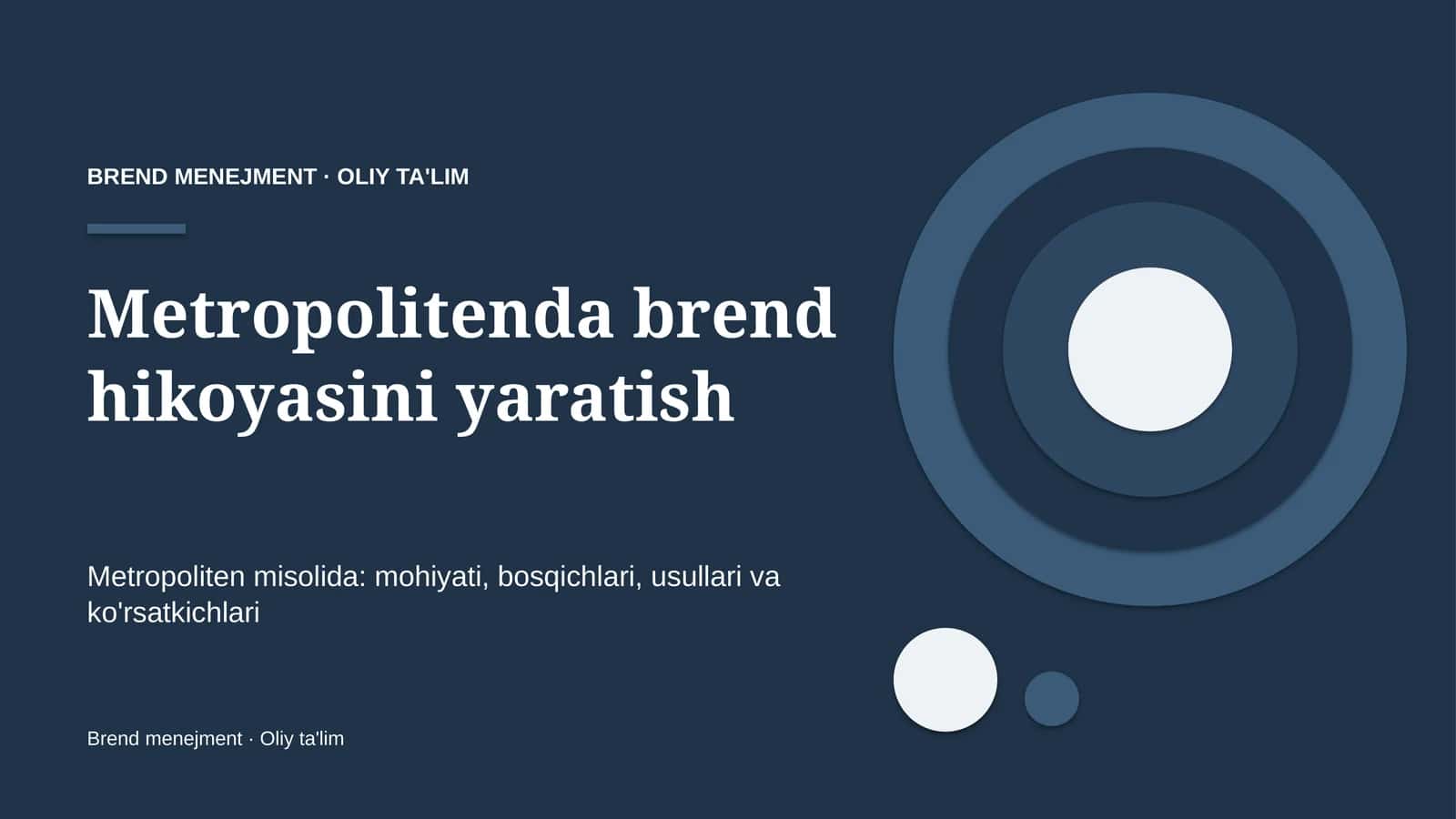 metropolitenda brend hikoyasini yaratish 7235 1