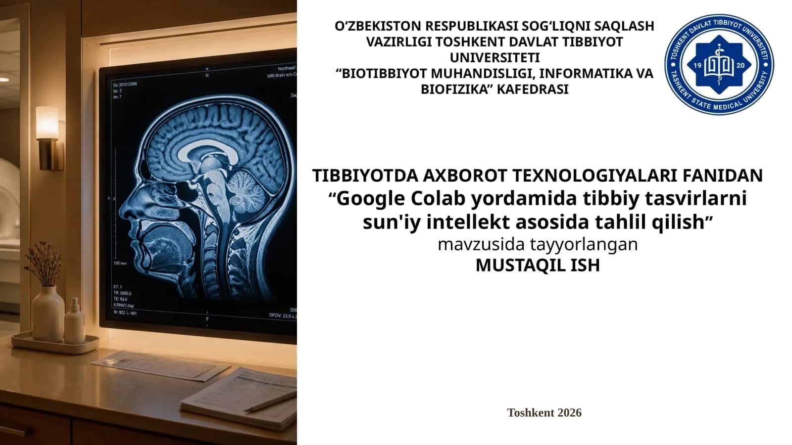 GoogleColab yordamida Tibbiy tasvirlarni sun'iy intellekt asosida tahlil qilish 1