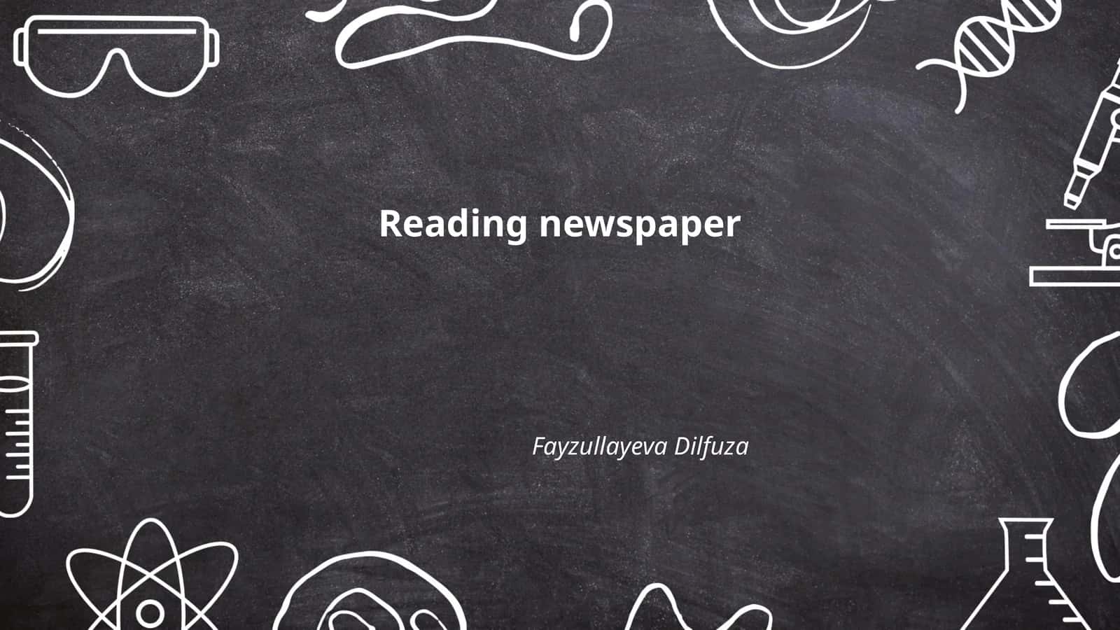 Reading newspaper 1