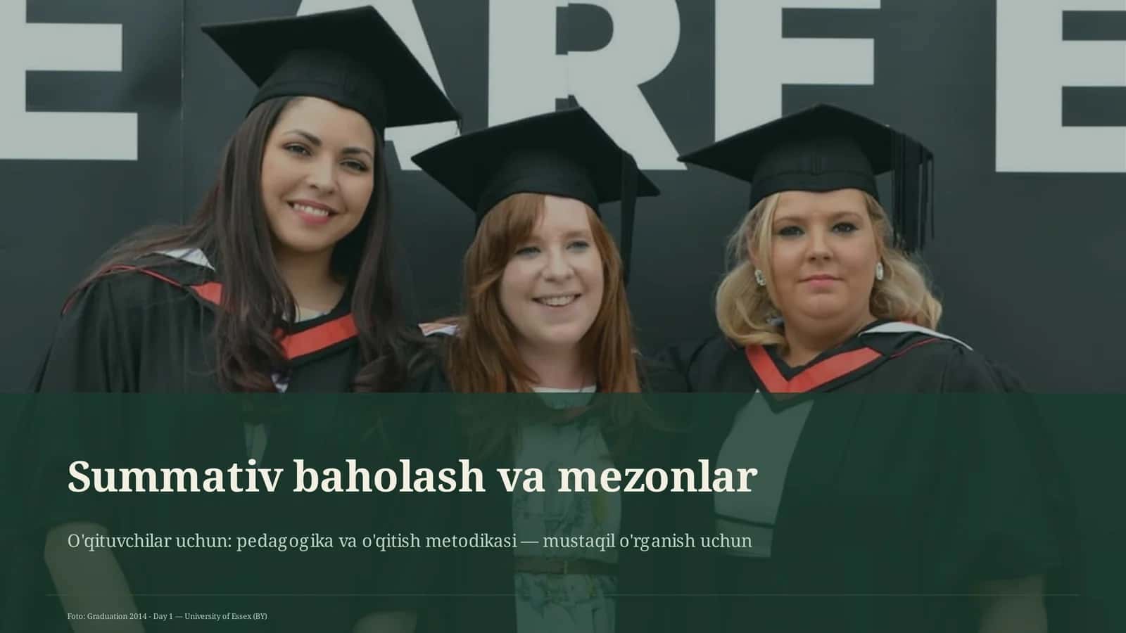Summativ baholash va mezonlar 1