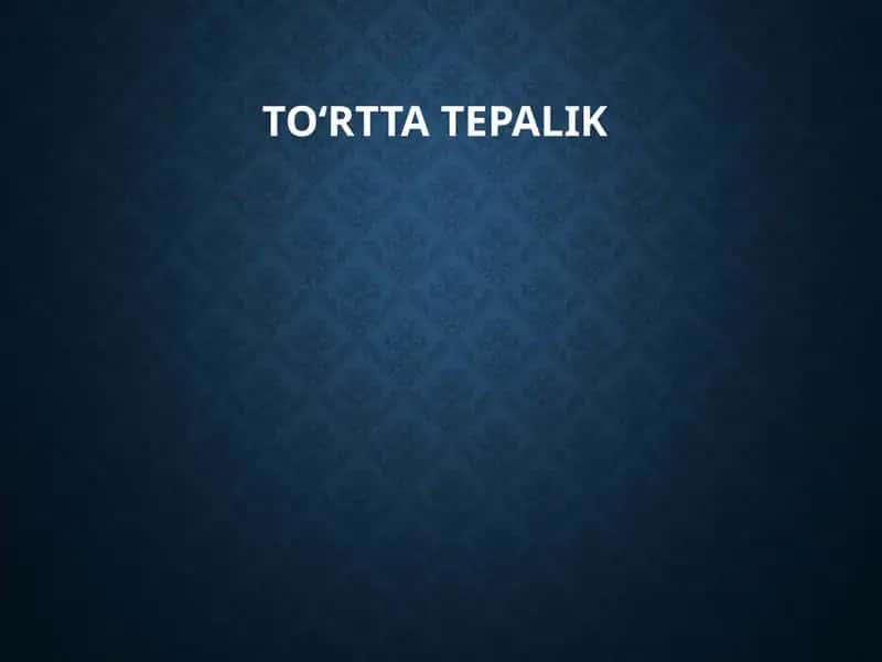 To‘rttatepalik 1