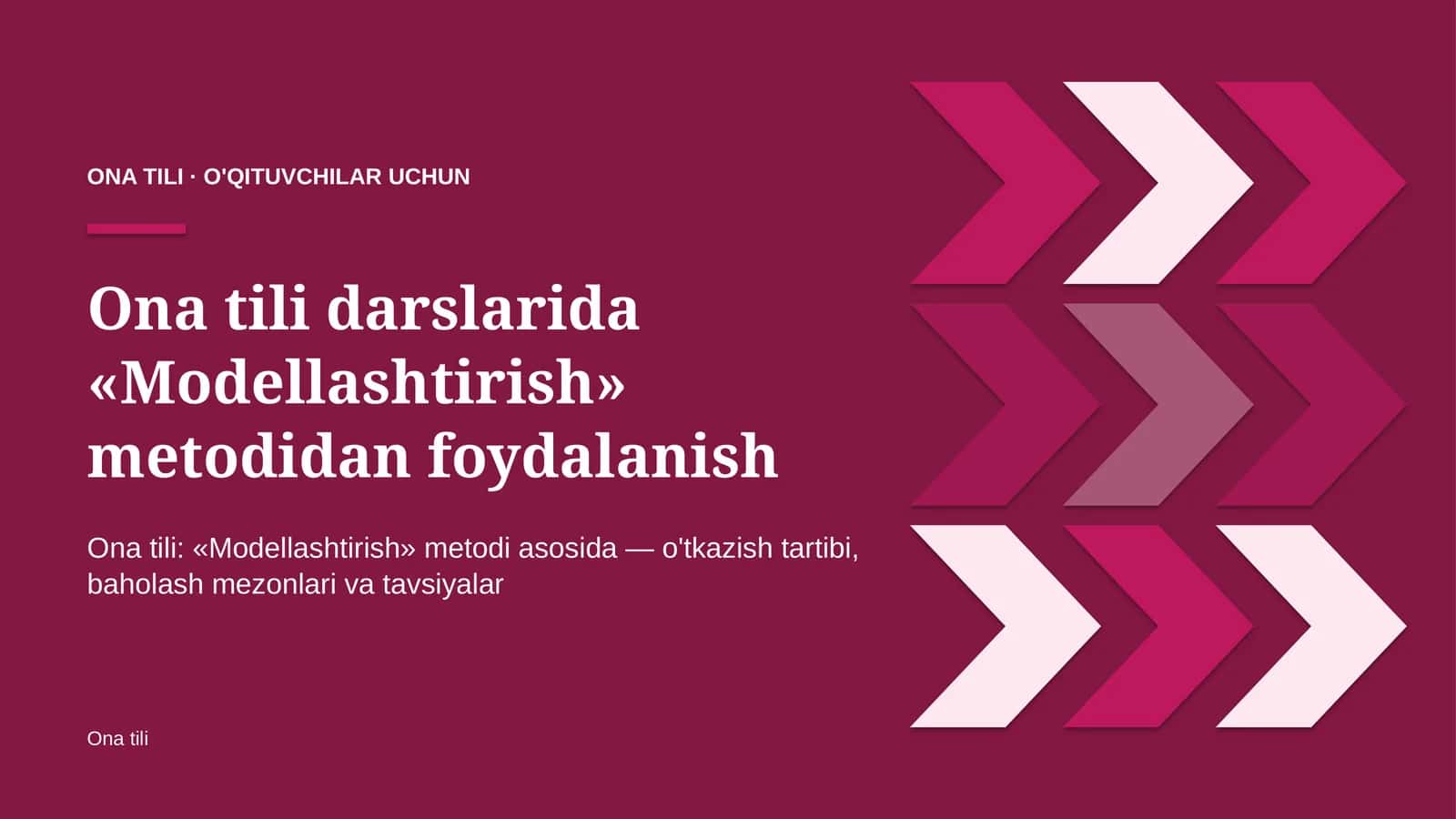 ona tili darslarida modellashtirish metodidan foydalanish 6693 1