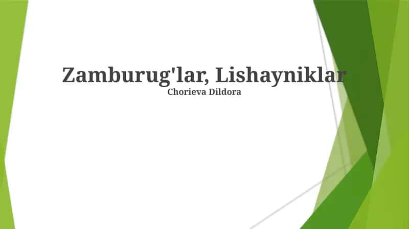 Zambaraklar va likenlar 1