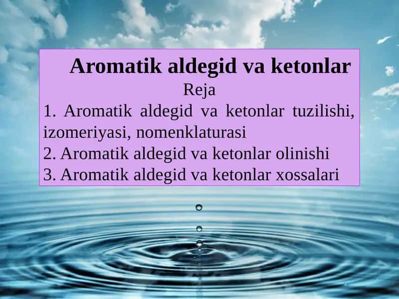 Aromatikal degidvaketonlar 1