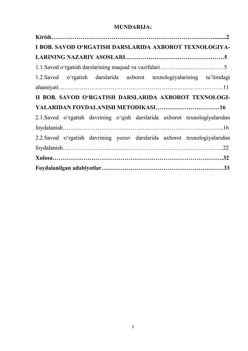SAVOD O‘RGATISH DARSLARIDA AXBOROT TEXNOLOGIYALARIDAN FOYDALANISH 1