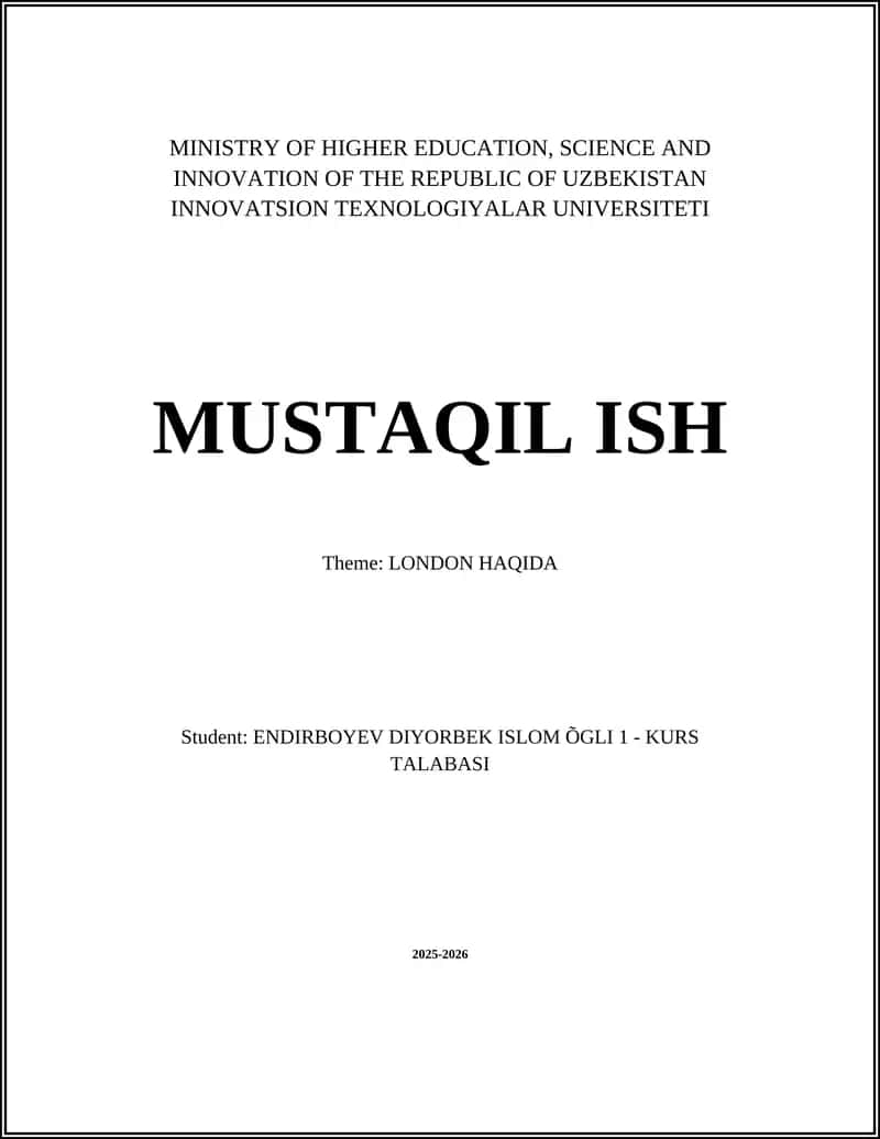 History of London 1
