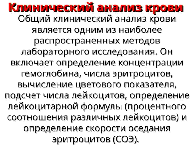 Общий клинический анализ крови 1