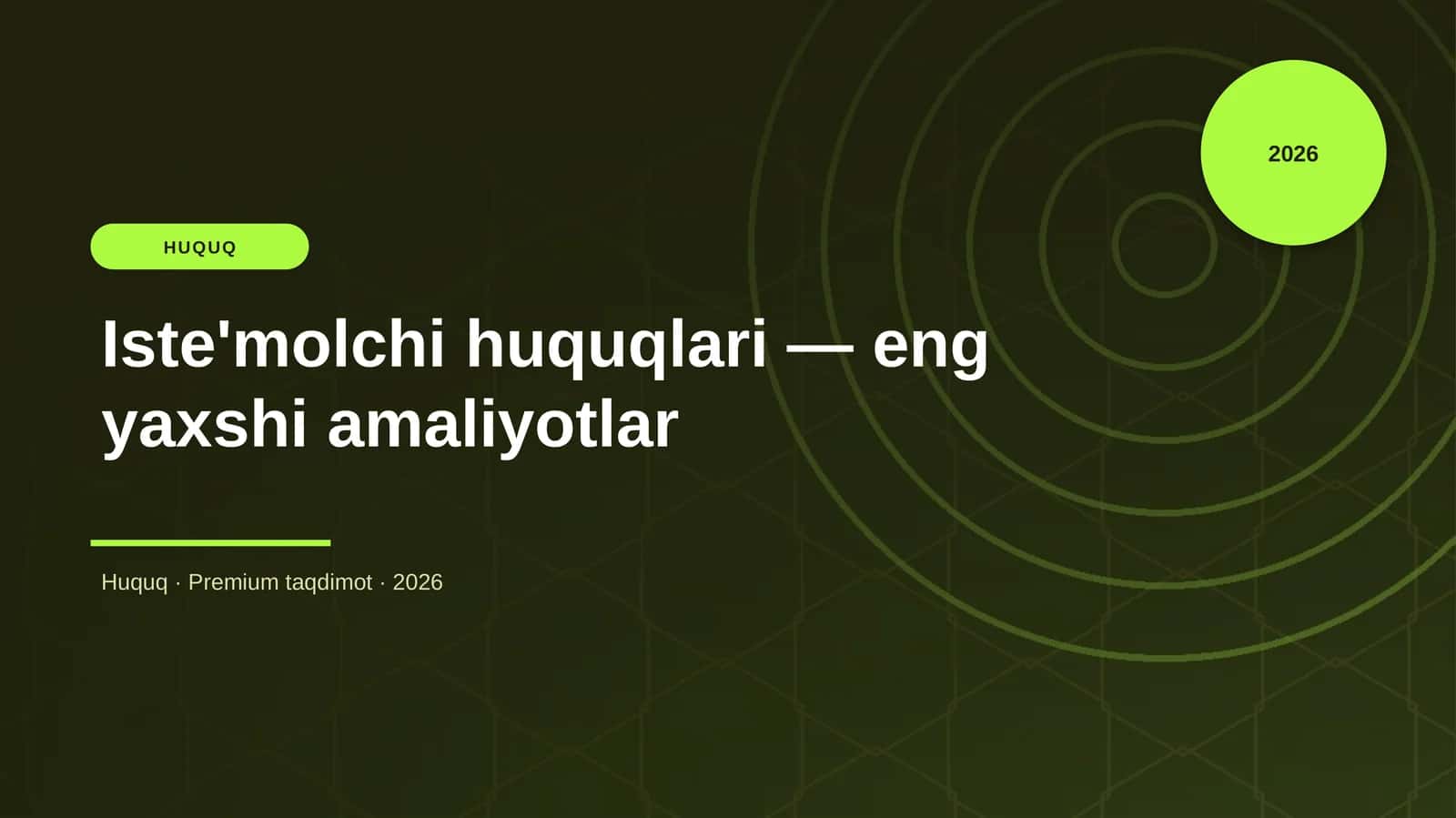 Iste'molchi huquqlari — eng yaxshi amaliyotlar 1