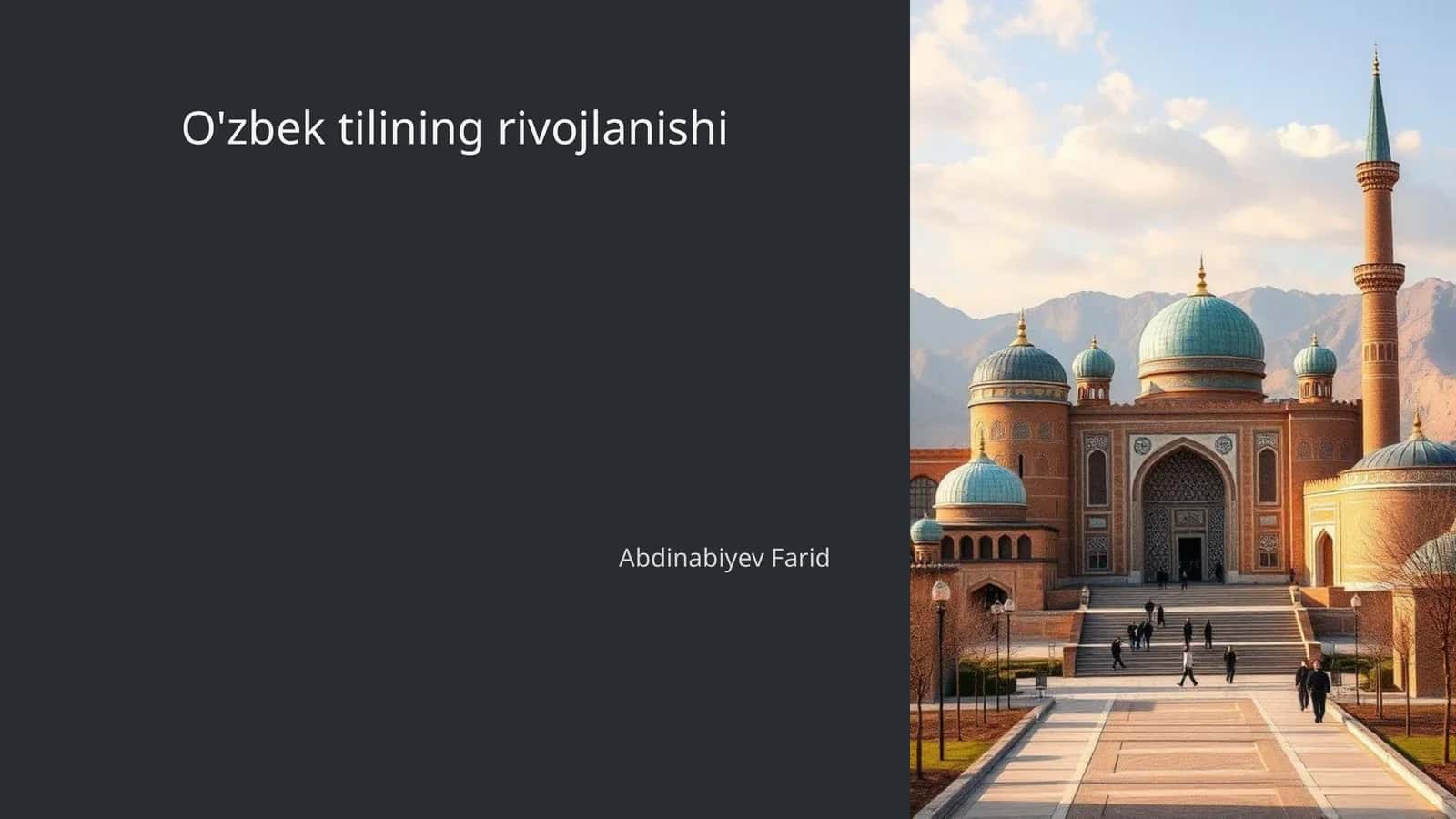 O'zbek tilining rivojlanishi 1