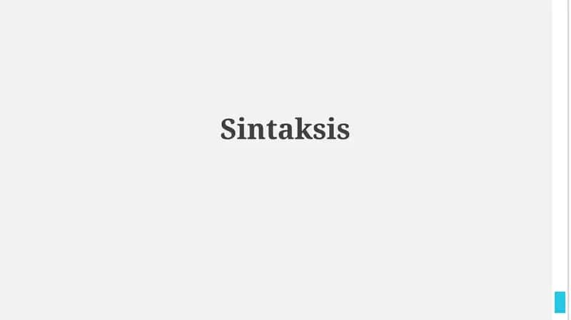 Sintaksis 1