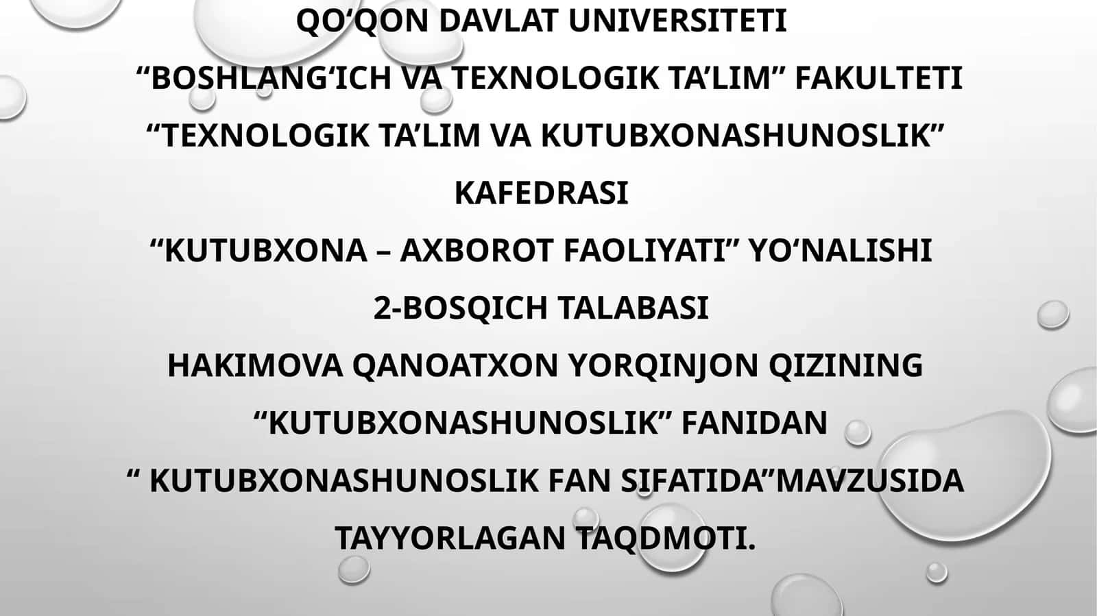 Kutubxonashunoslikning amaliy faoliyati va istiqbollari 1