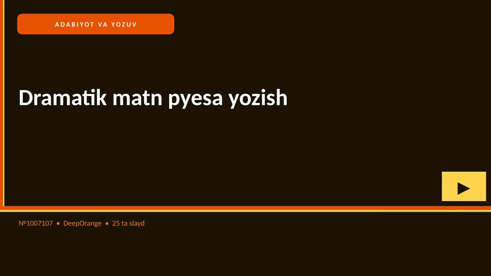 Dramatik matn pyesa yozish 1
