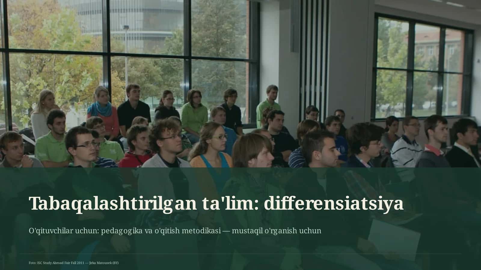 Tabaqalashtirilgan ta'lim: differensiatsiya 1