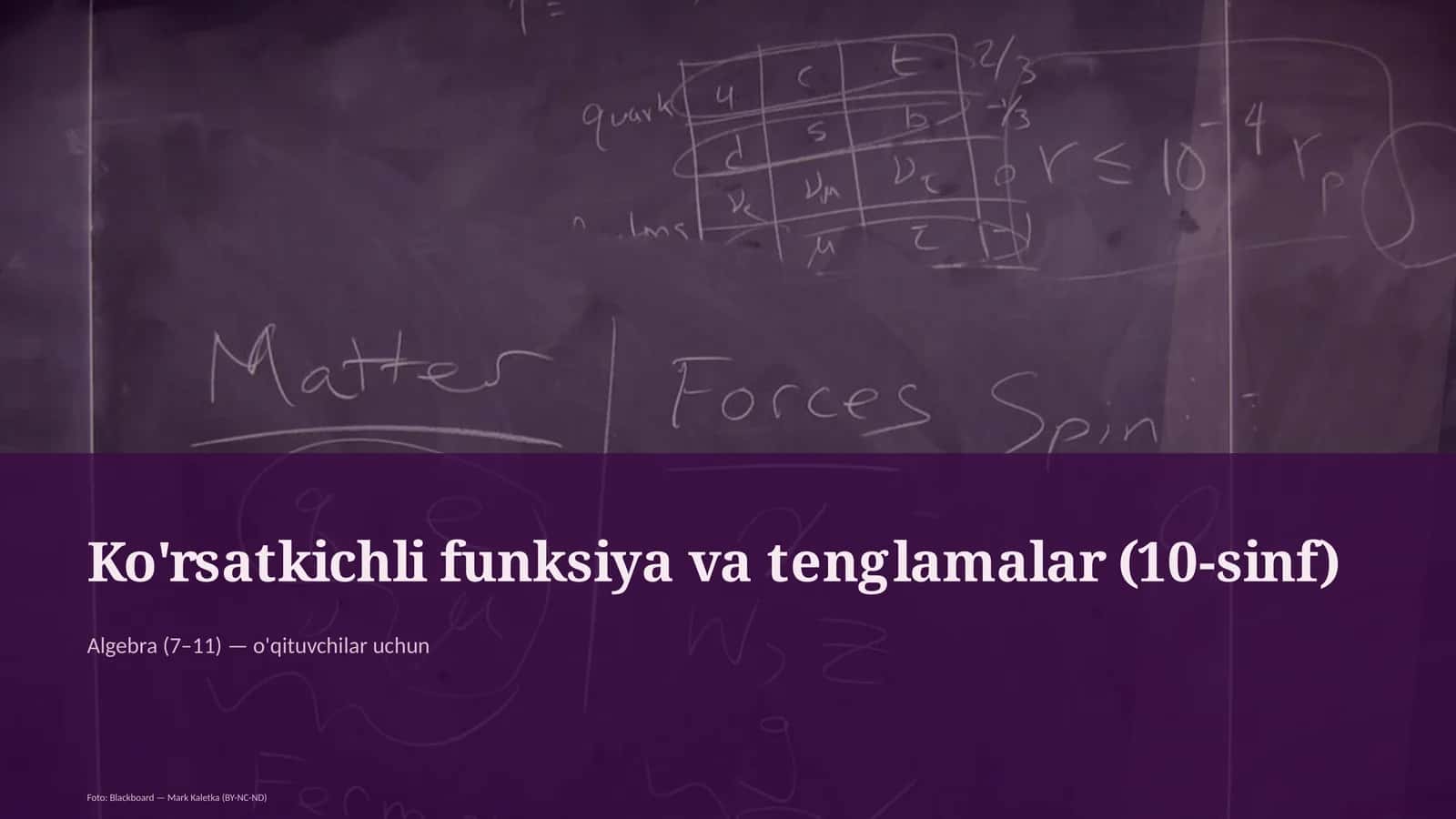 Ko'rsatkichli funksiya va tenglamalar (10-sinf) 1