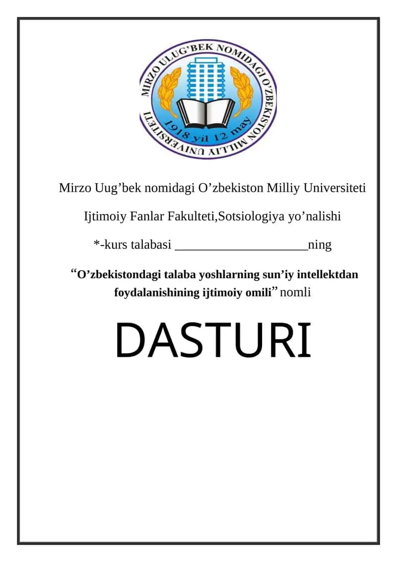 O’zbekistondagi talaba yoshlarning sun’iy intallektdan foydalanishining ijtimoiy omili 1