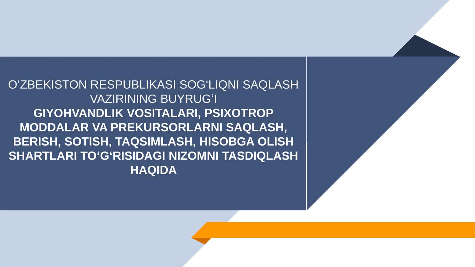 Giyohvandlik vositalari, psixotrop moddalar va prekursorlar 1