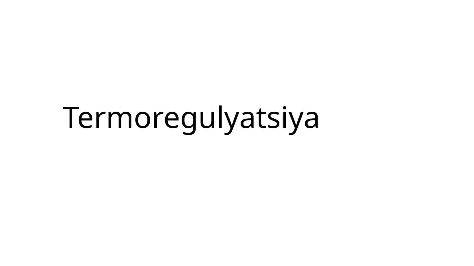 Termoregulyatsiya 1