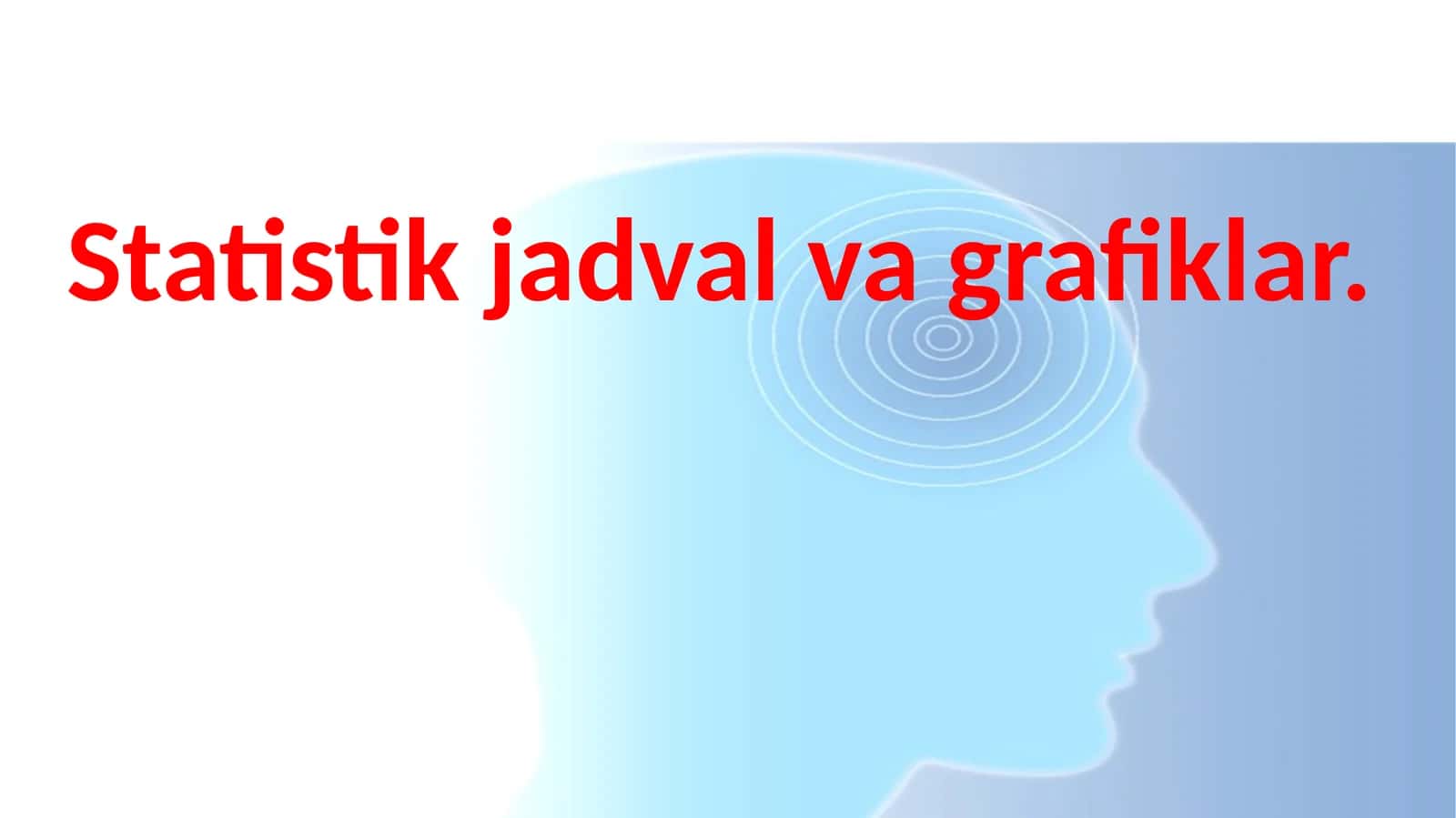 Statistikjadval va grafiklar 1