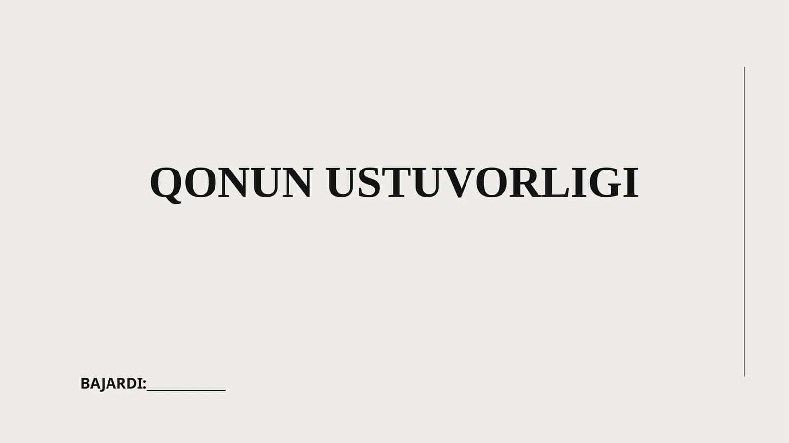 Qonun ustuvorligi 1