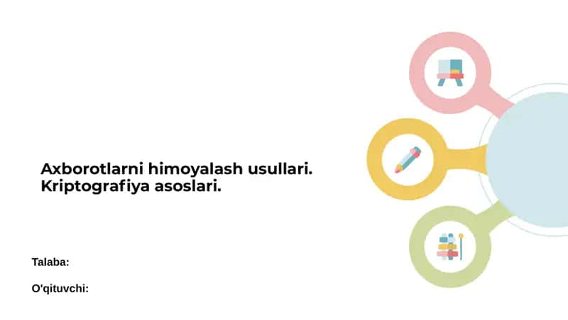 Kriptografiya asoslari 1