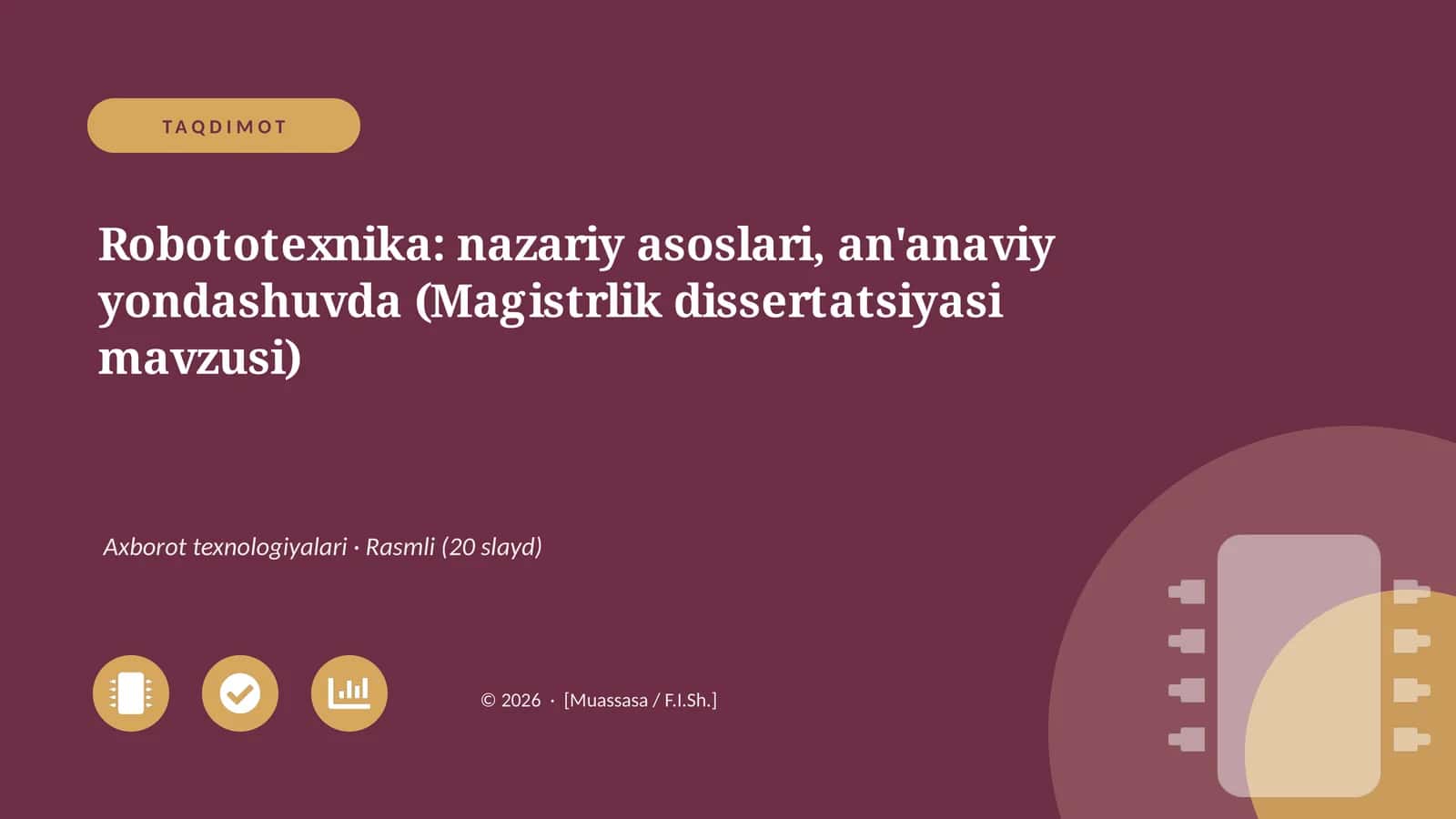 Robototexnika: nazariy asoslari, an'anaviy yondashuvda 1
