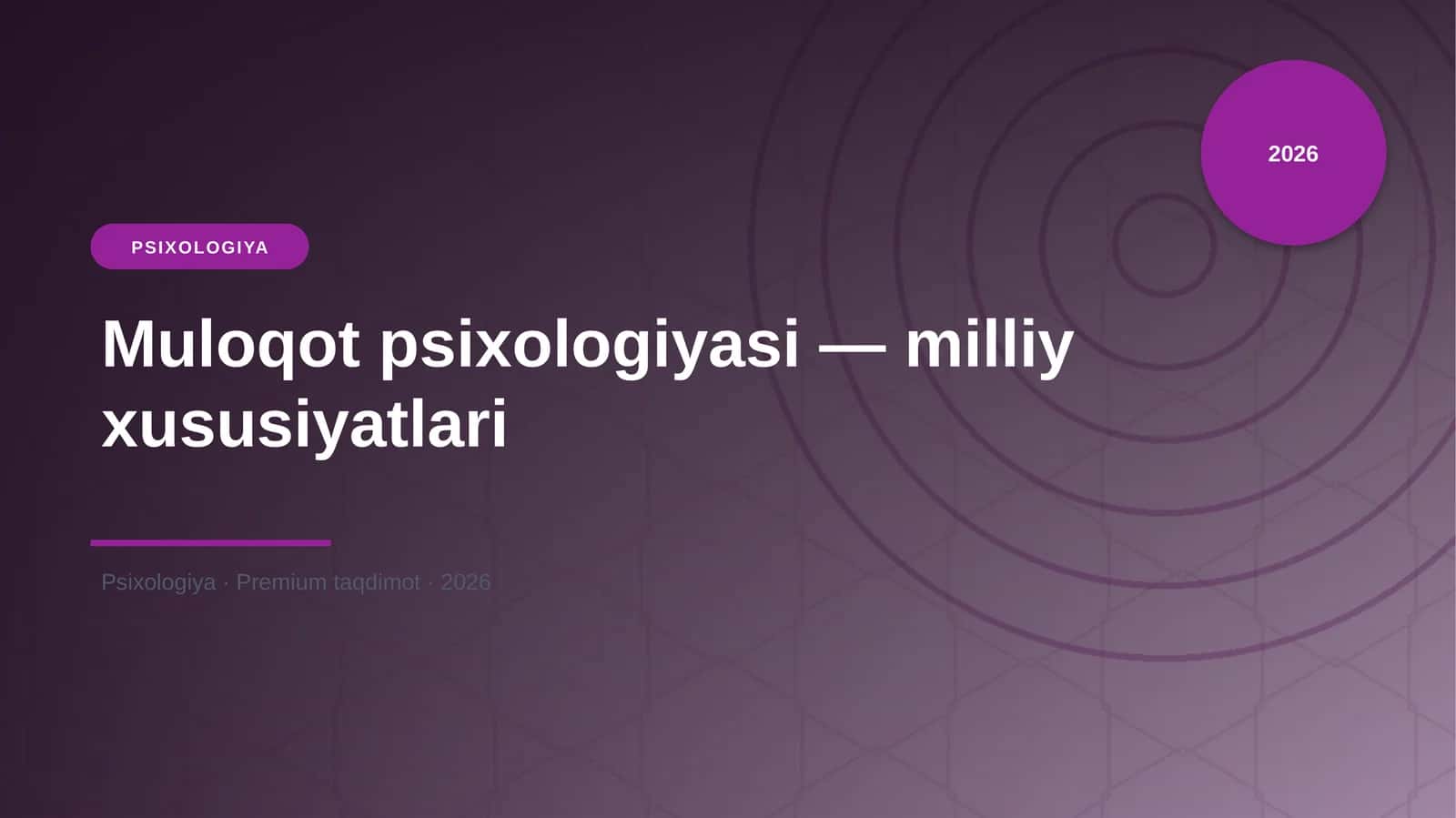Muloqot psixologiyasi — milliy xususiyatlari 1