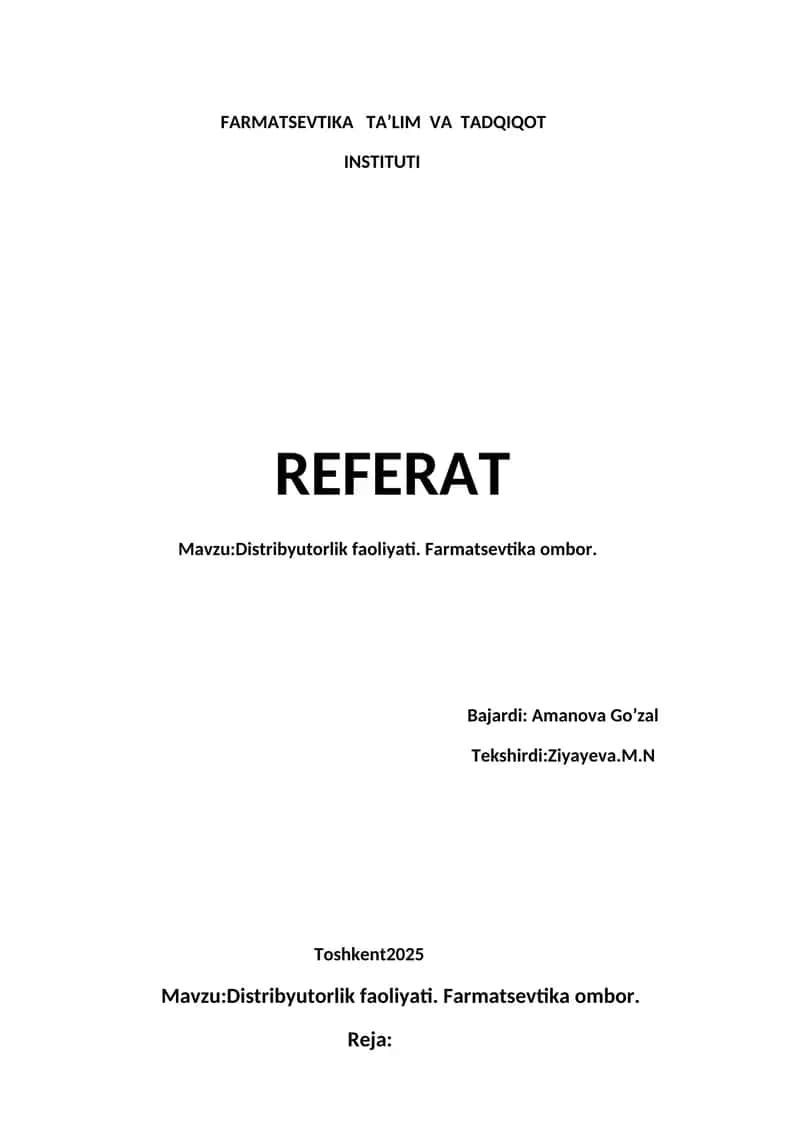 Farmatsevtika ombor 1