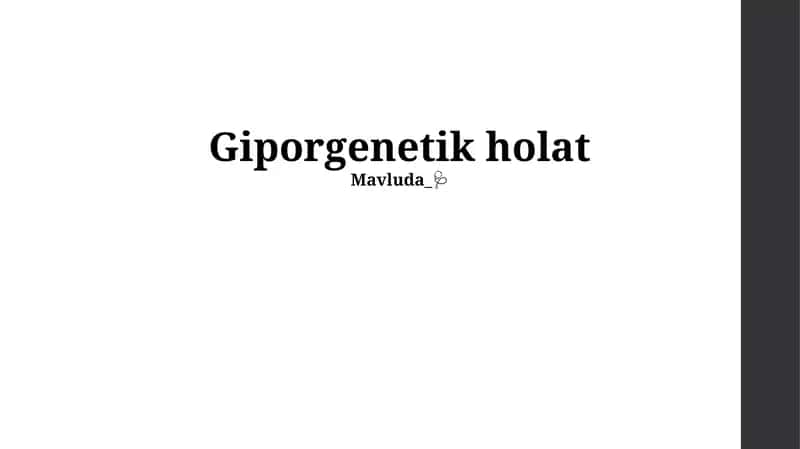 Epigenetik holat 1