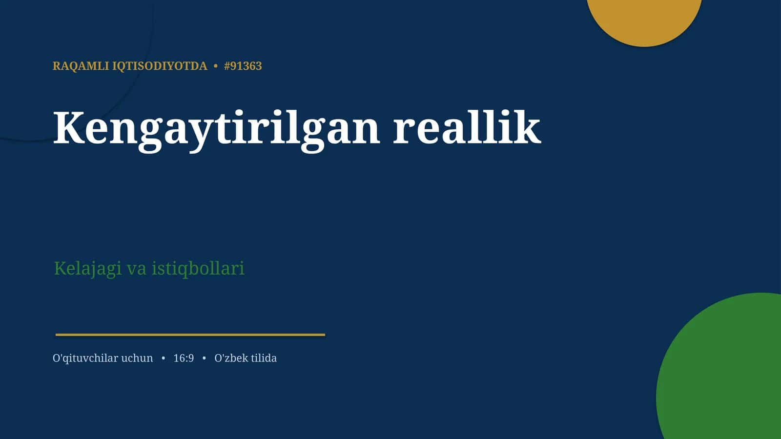 RAQAMLI IQTISODIYOTDA • #91363 1