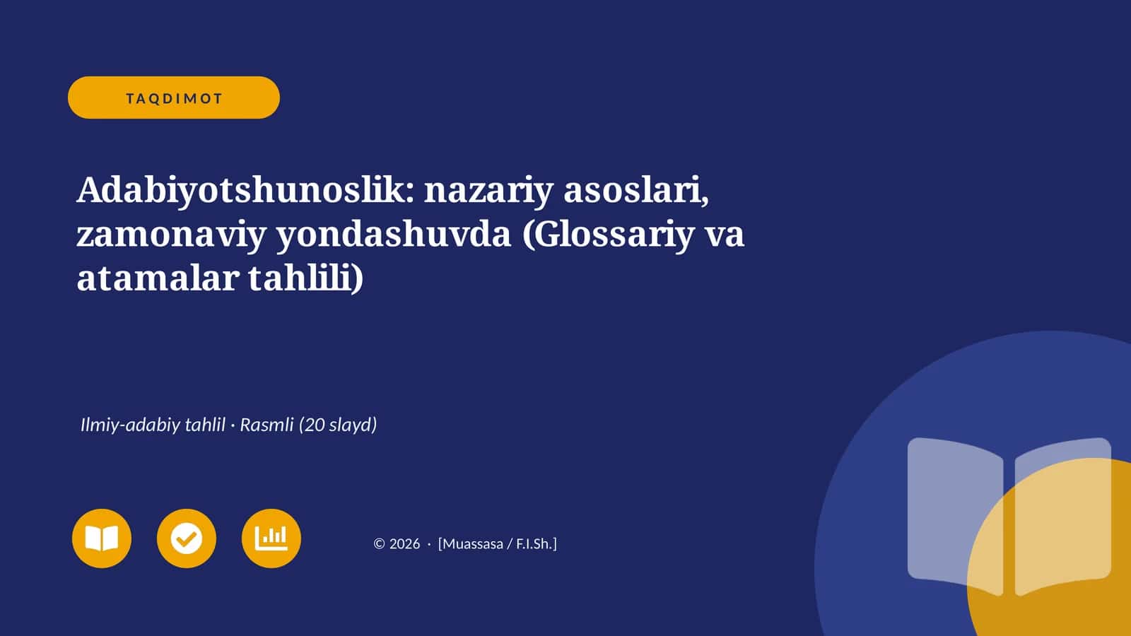Adabiyotshunoslik: nazariy asoslari, zamonaviy yondashuvda (Glossariy va atamalar tahlili) 1