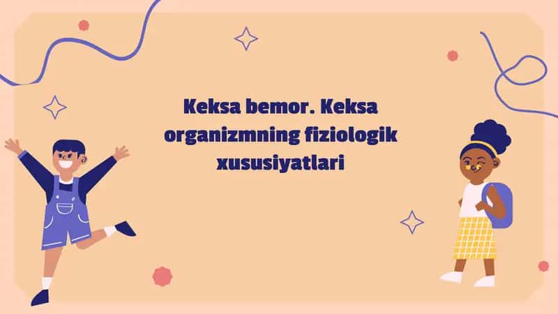 Keksa bemorlarda fiziologik o'zgarishlar tahlili 1