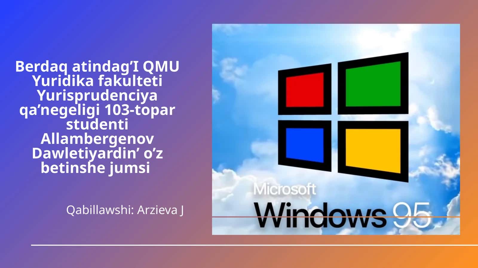 Kompyuter apparatları hám programmalıq quralları Programmalıq támiynat (DT) túrleri 1