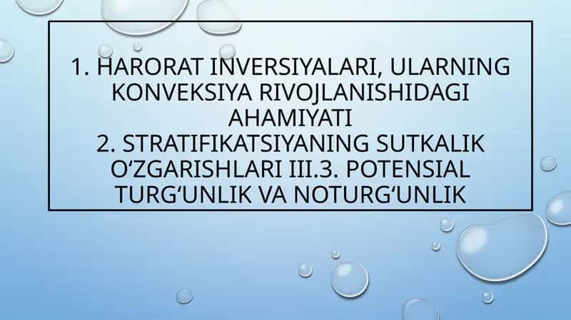 Harorat inversiyalari 1