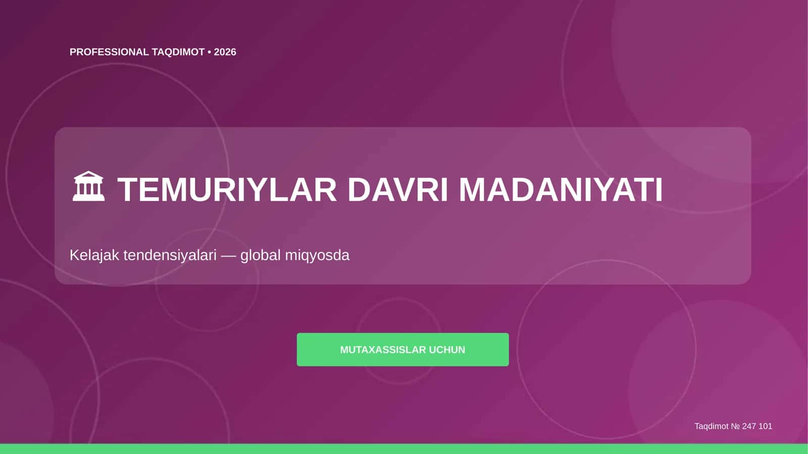 TEMURIYLAR DAVRI MADANIYATI 1