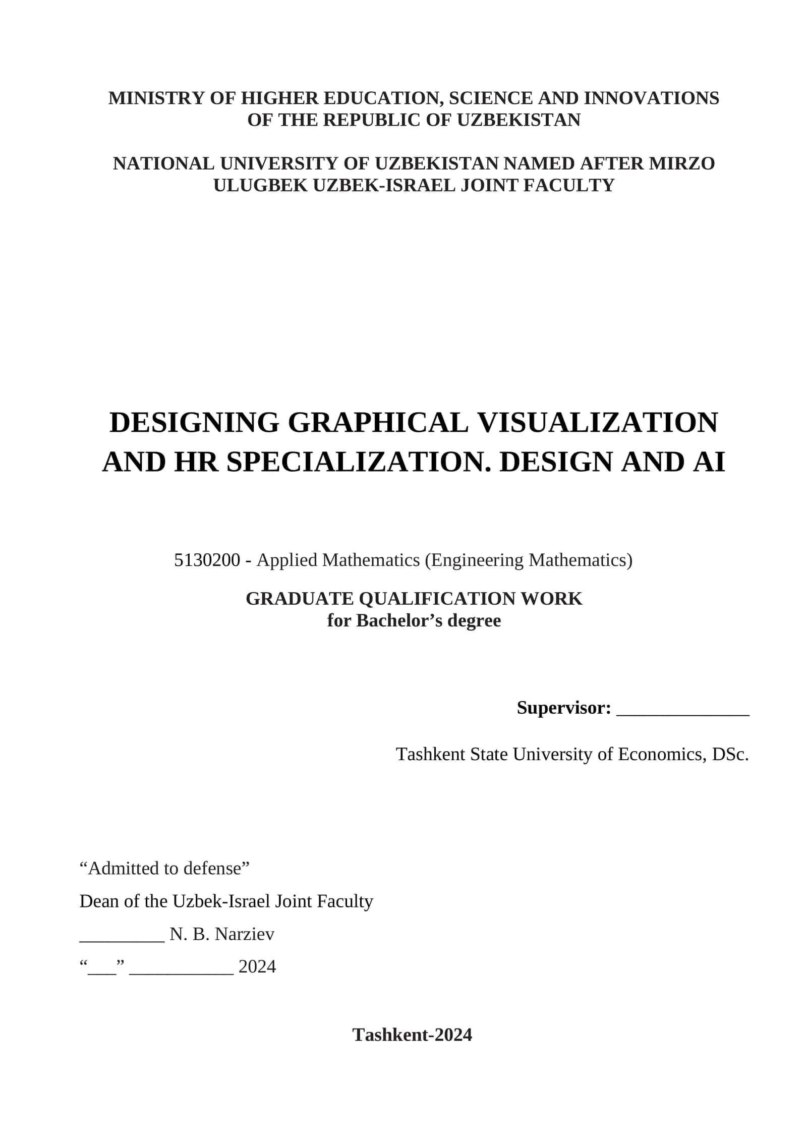 DESIGNING GRAPHICAL VISUALIZATION AND HR SPECIALIZATION. DESIGN AND AI 1