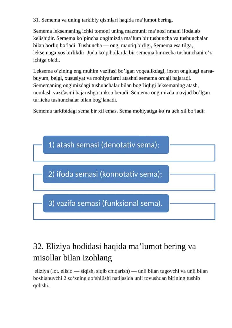 Semema va uning tarkibiy qismlari 1