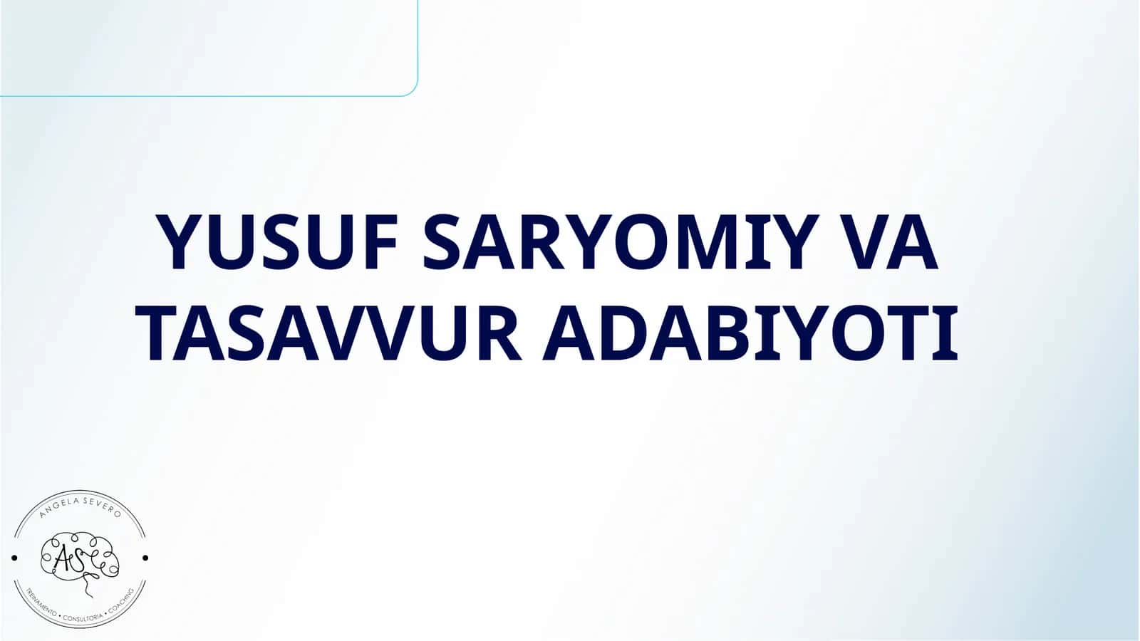 YUSUF SARYOMIY VA TASAVVUR ADABIYOTI 1