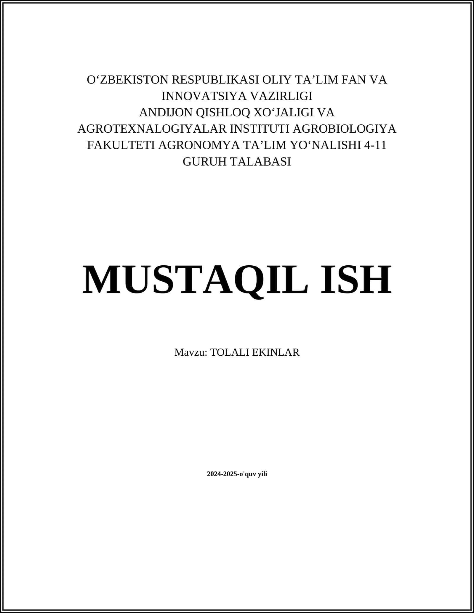 Tolali Ekinlar 1