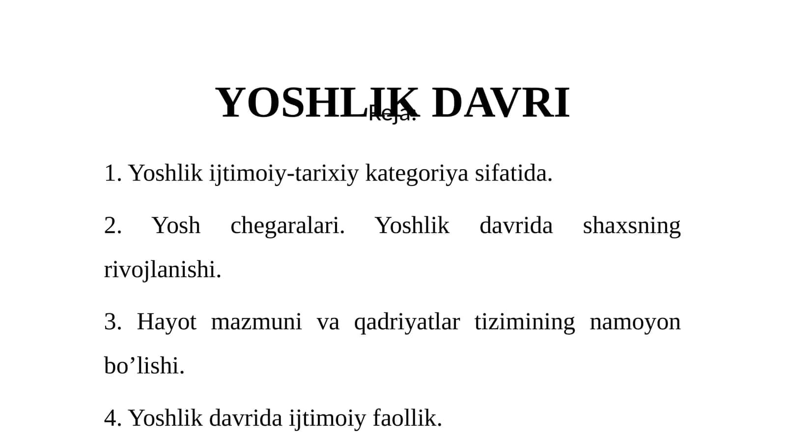 YOSHLIK DAVRI 1