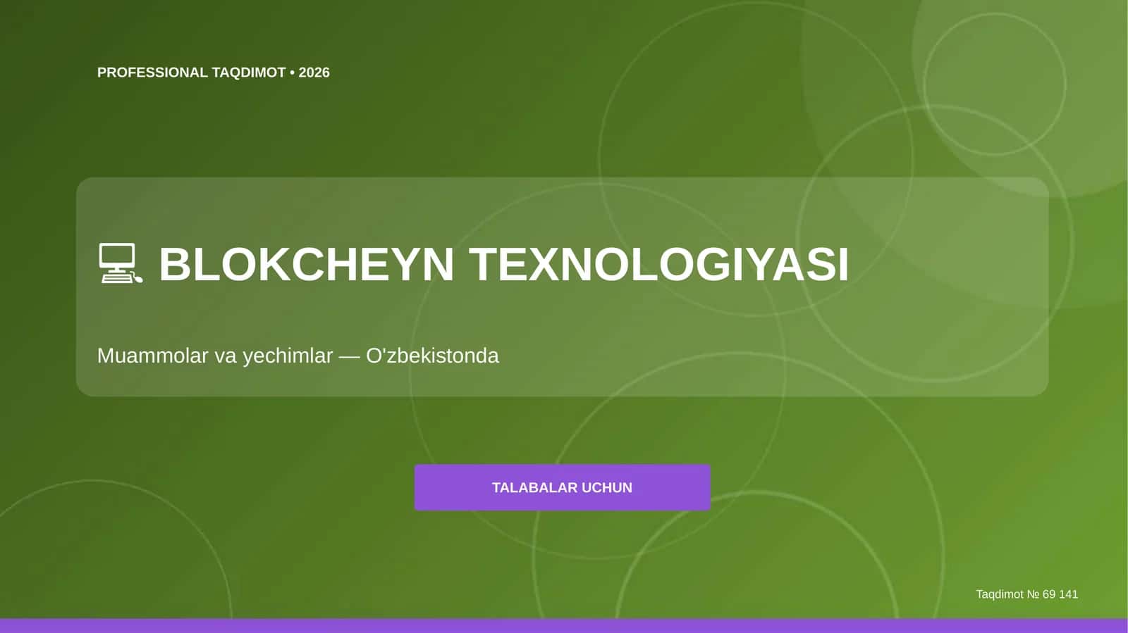 BLOKCHEYN TEXNOLOGIYASI 1