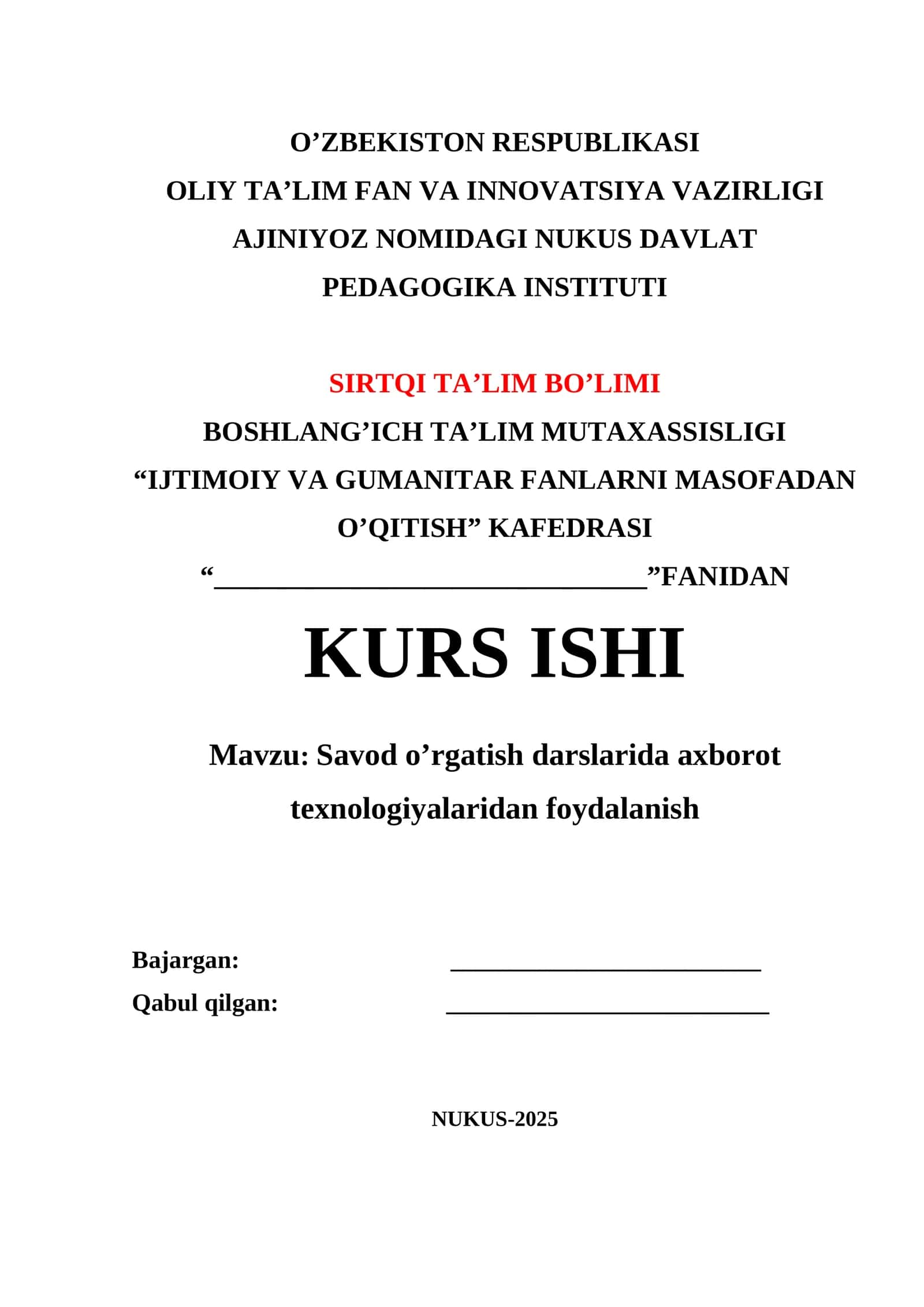 Savod o’rgatish darslarida axborot texnologiyalaridan foydalanish 1